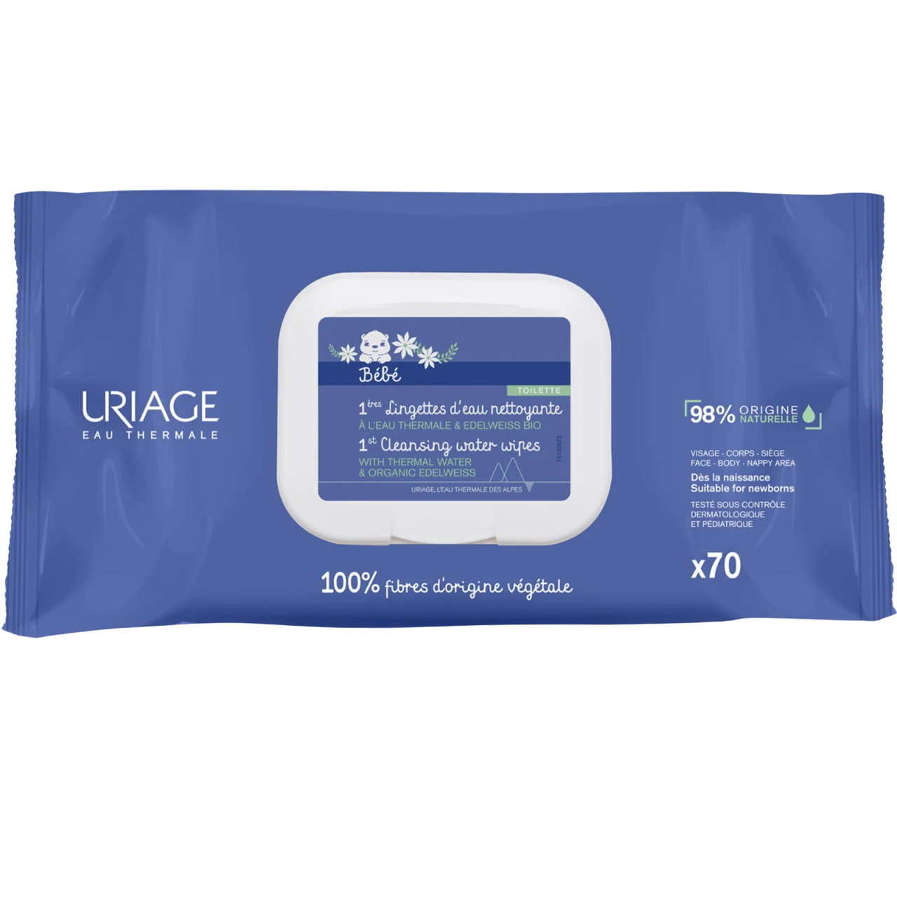Lingettes Nettoyantes Uriage Bébé x70